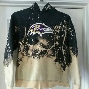 Baltimore ravens acid wash hoodie