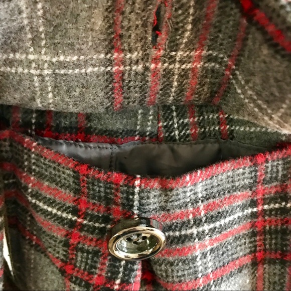 💕GREEN ENVY PLAID DBL BREASTED COAT POCKETS LINED - Picture 6 of 8