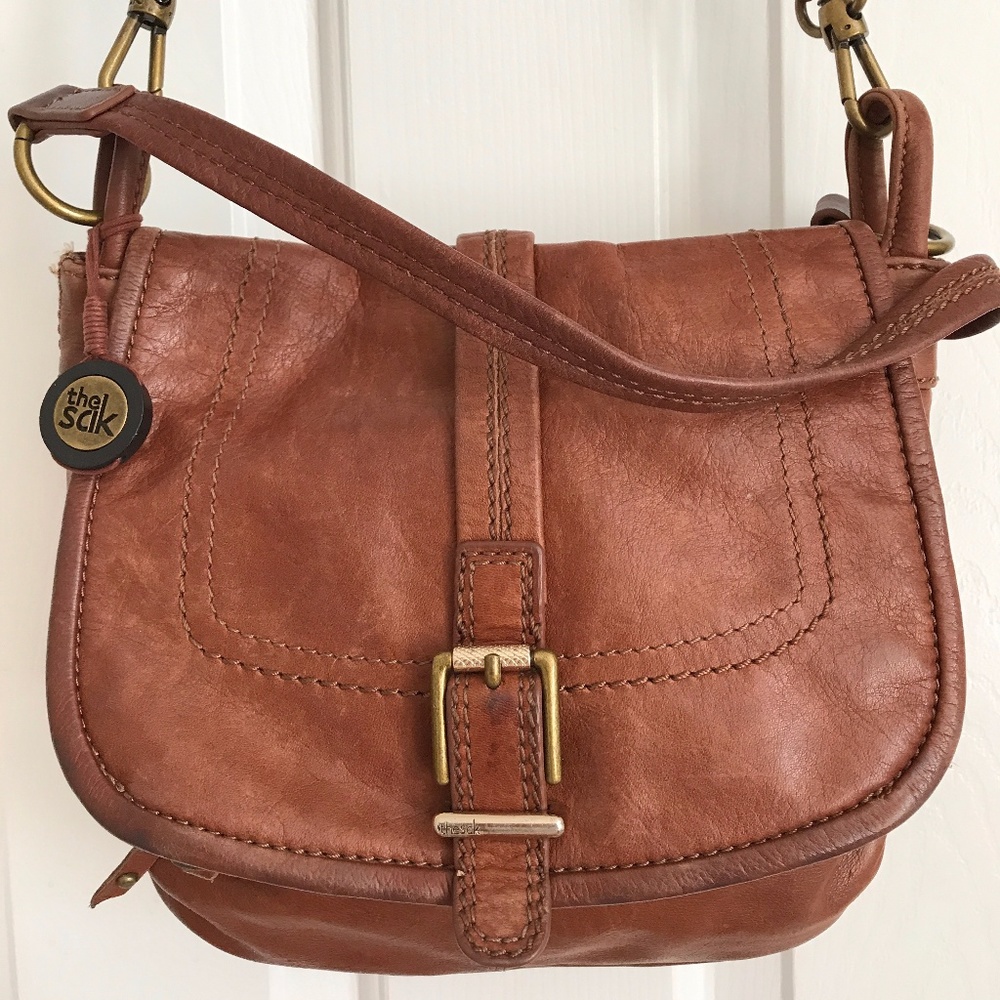 The SAK British Tan Leather Crossbody Bag