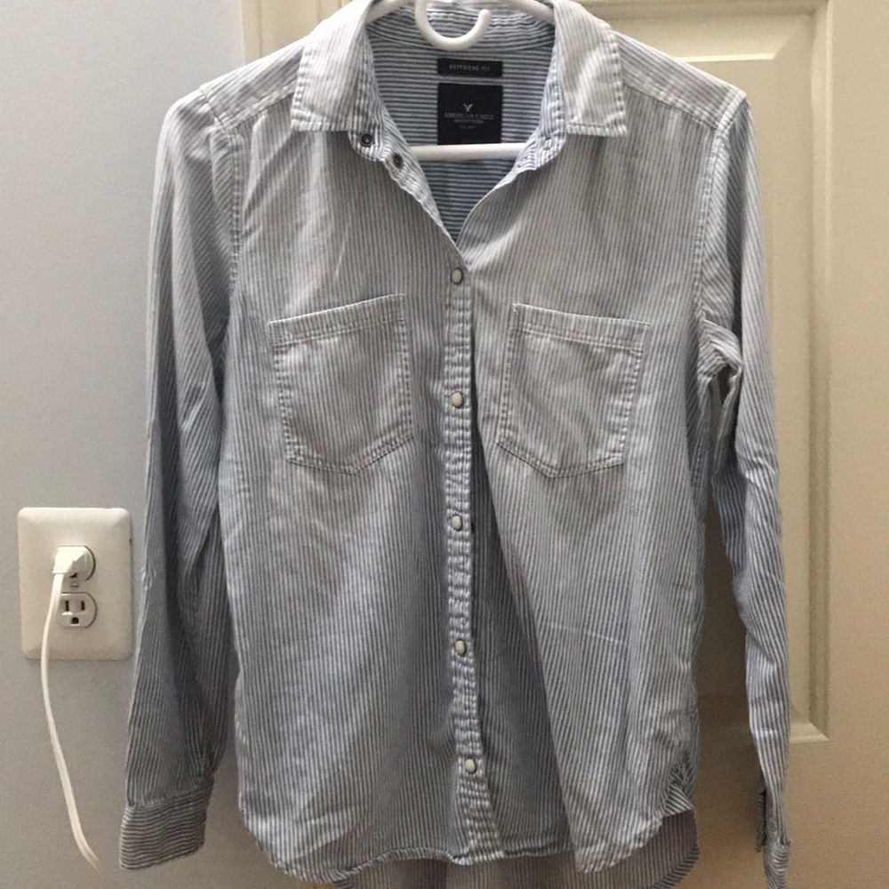 American Eagle Striped Button Down