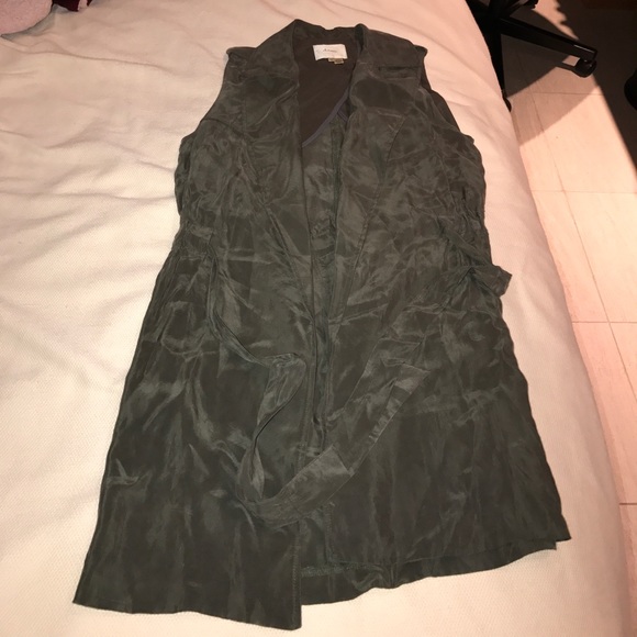 Anthropologie Elevenses Green Sleeveless Shawl - Picture 2 of 6