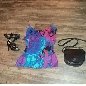 Attention Abstract Floral Top