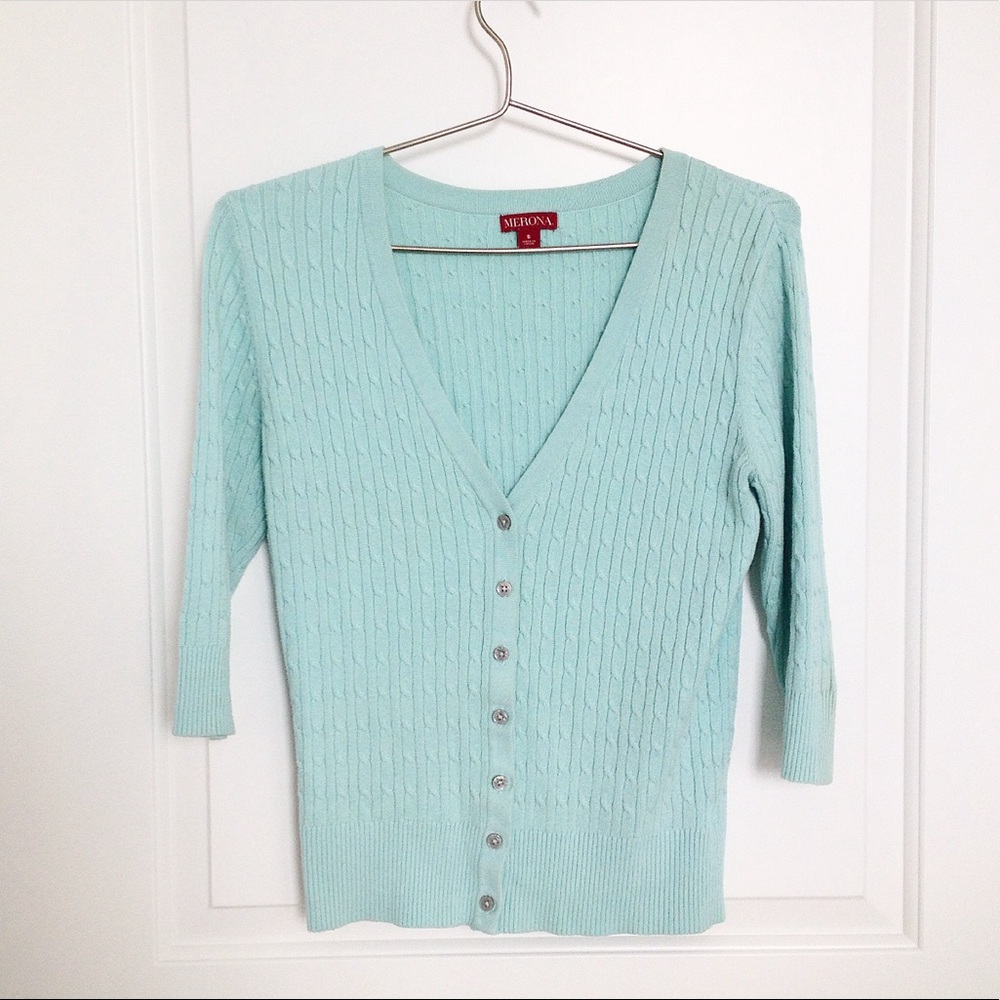 Cable knit cardigan