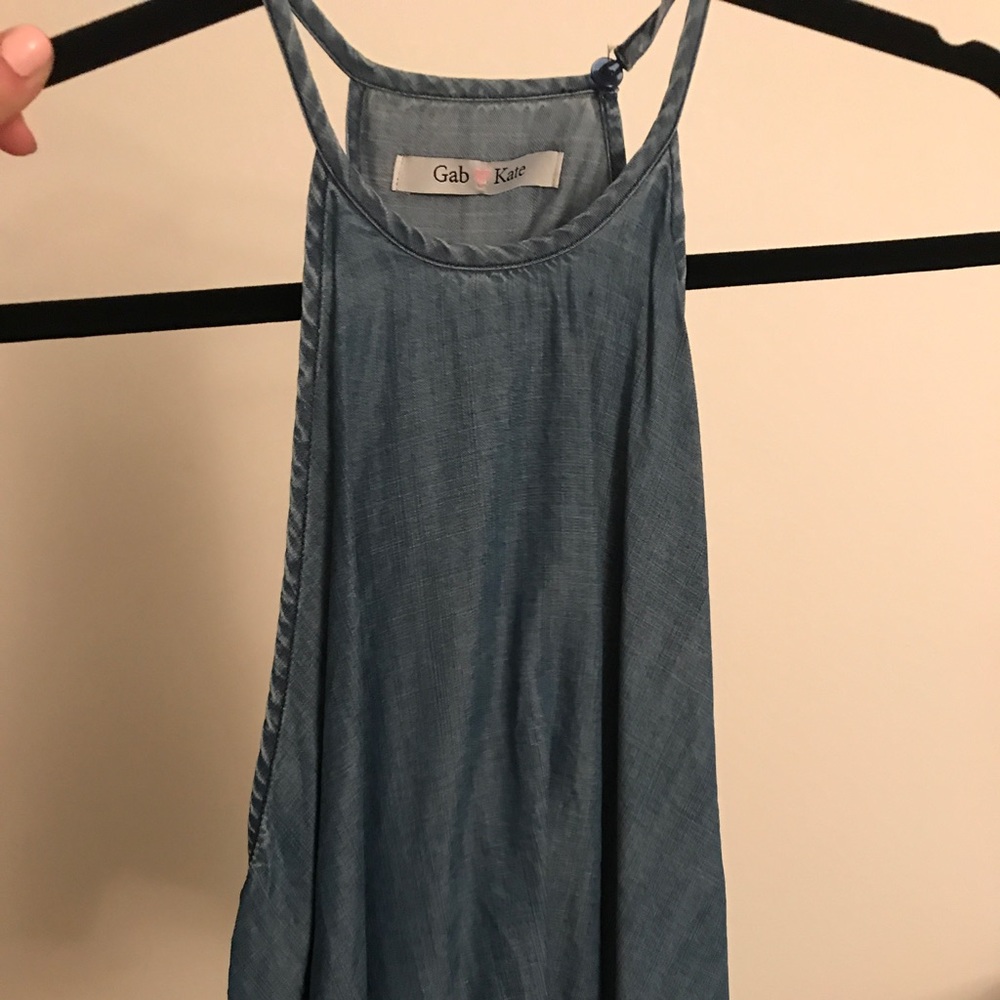 Flowy jean tank top