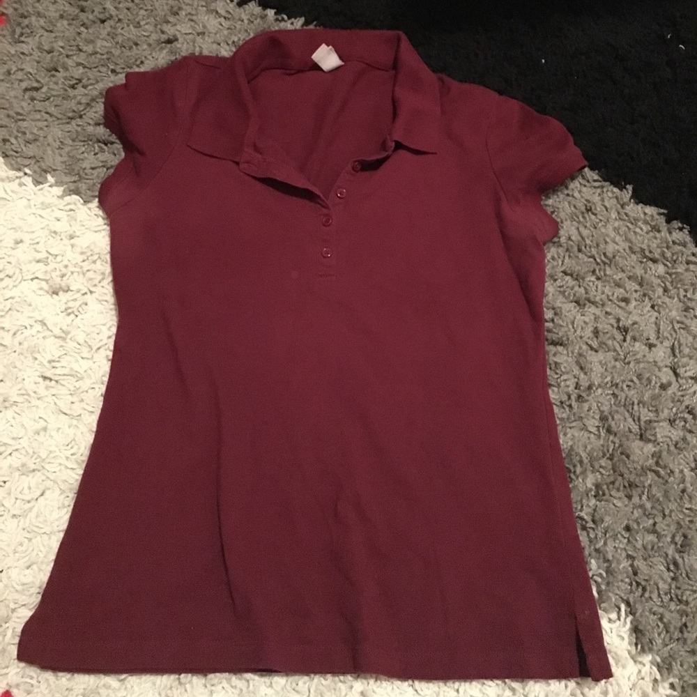 Burgundy School Shirt