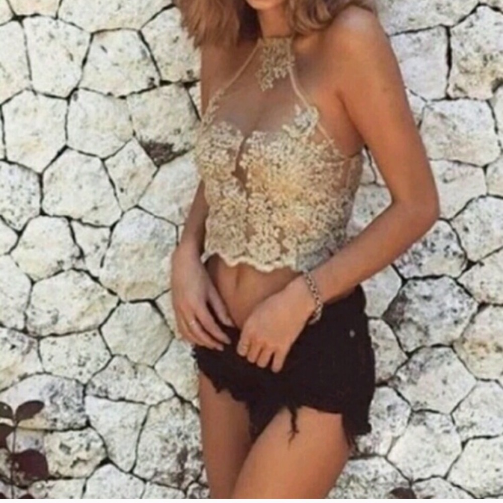 Metallic Gold Halter