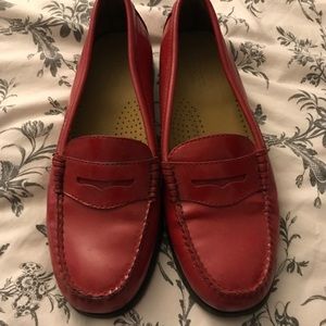 Red Patent Leather Bass Weejun Loafers