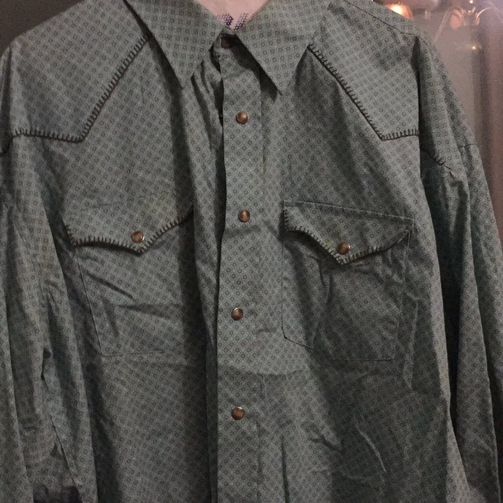 Panhandle Slim pearl snap shirt w/stitching