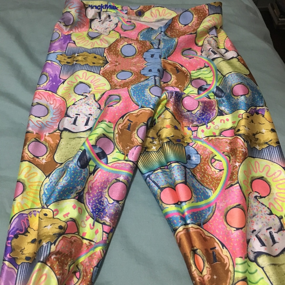 Black Milk Neon Donut Rainbow Leggings