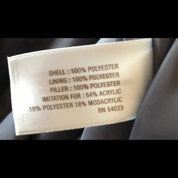 OLD NAVY METALLIC GREY HOODED LINED JACKET F FUR - Picture 6 of 8