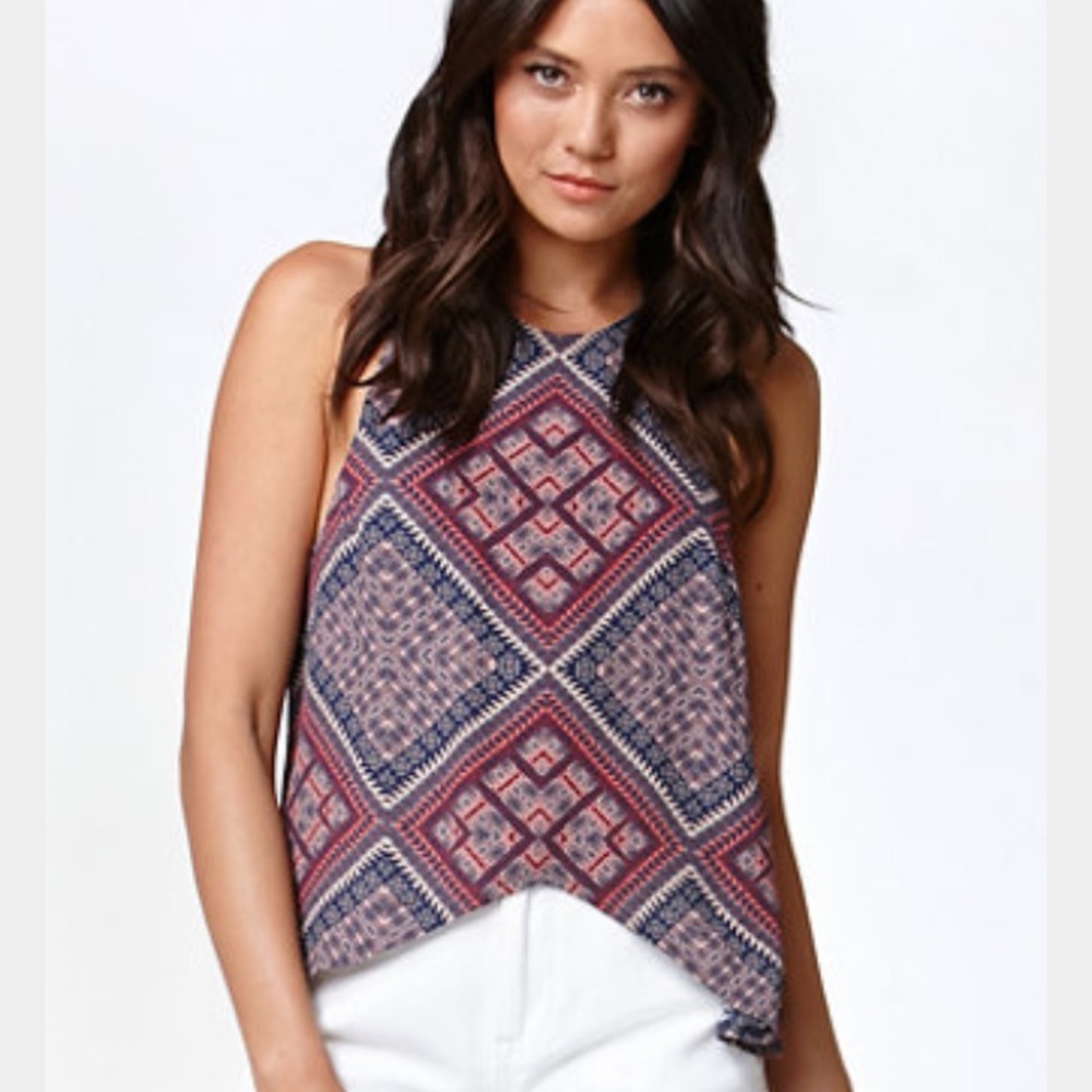 Kendal & Kylie flowy tank with open back