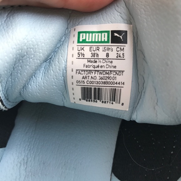 PUMA: Light Blue Solange Suede Classic Squares - Picture 4 of 5