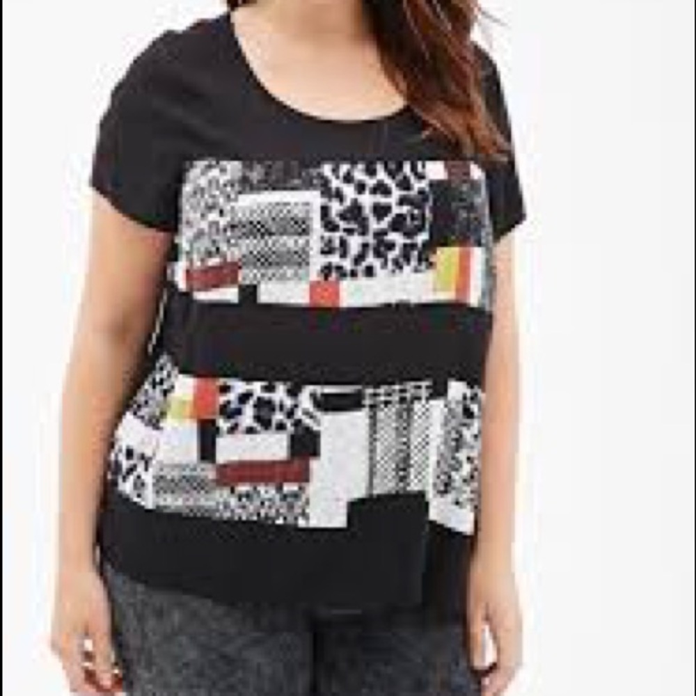 Forever 21 Plus size Printed Top (Not New, Worn)