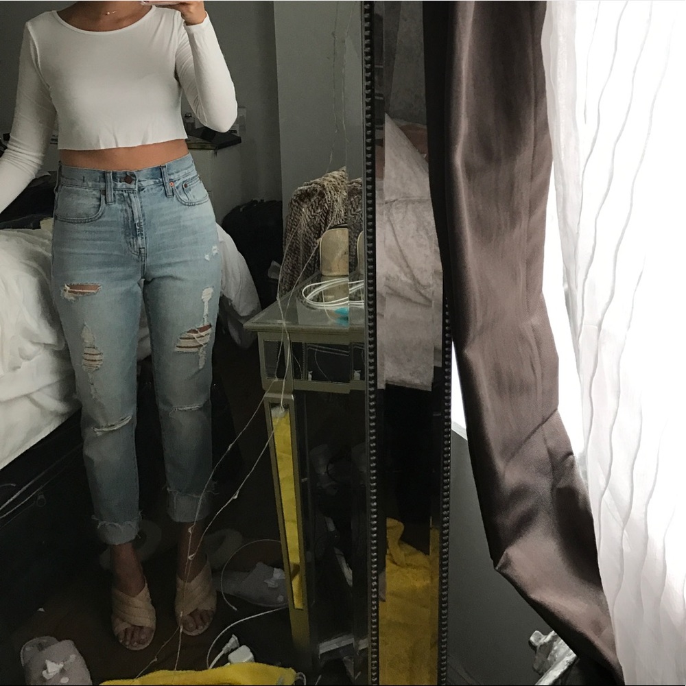 Madewell high waisted ripped jeans