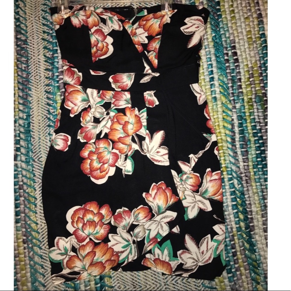 American Rag Cie Strapless Tropical Dress