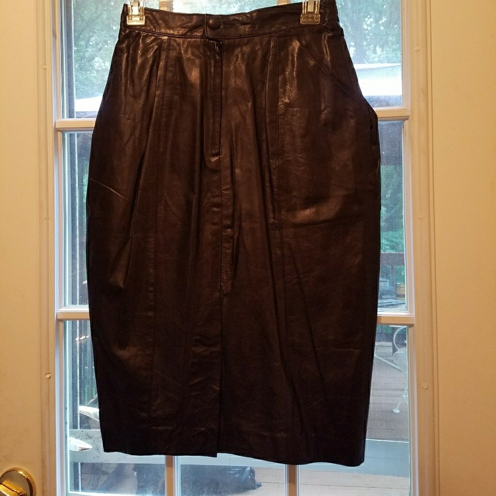 Synergy Genuine Leather Skirt