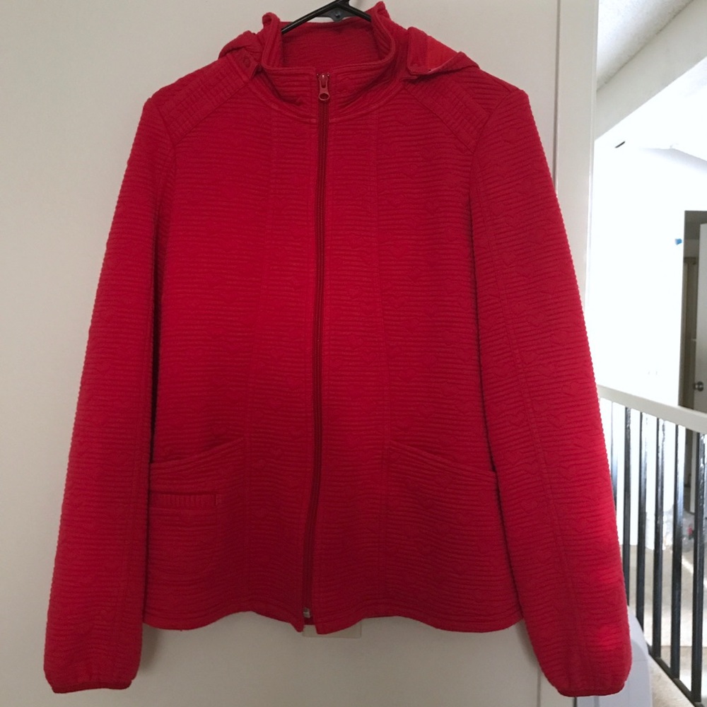 Adorable heart quilted hoodie