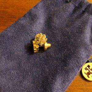 Tory Burch T Logo gold stud earrings