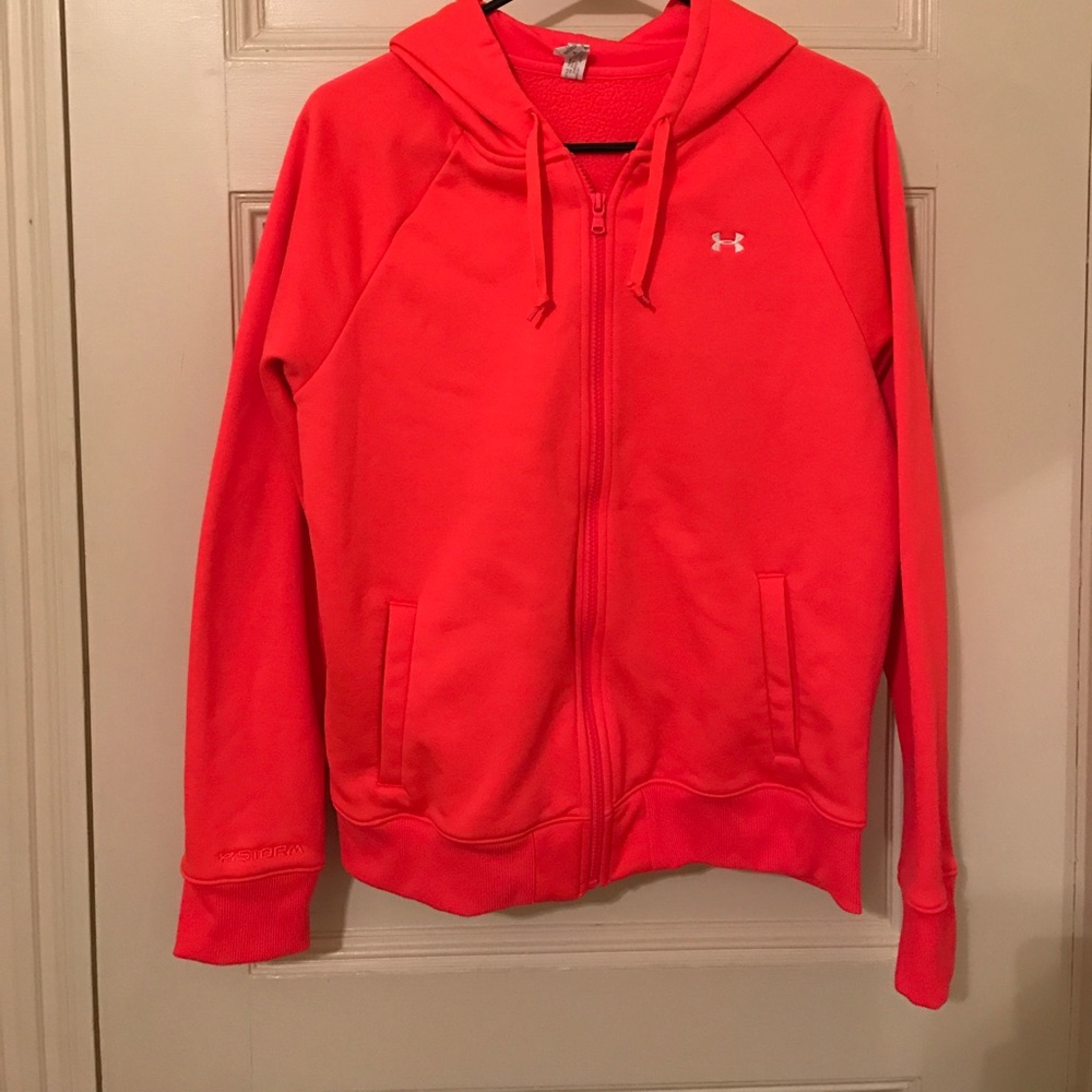 Neon pink under armour hoodie!
