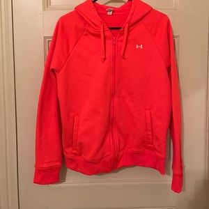 Neon pink under armour hoodie!