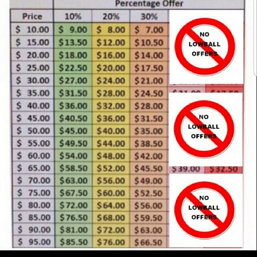 Reasonable Offers Always Welcomed!