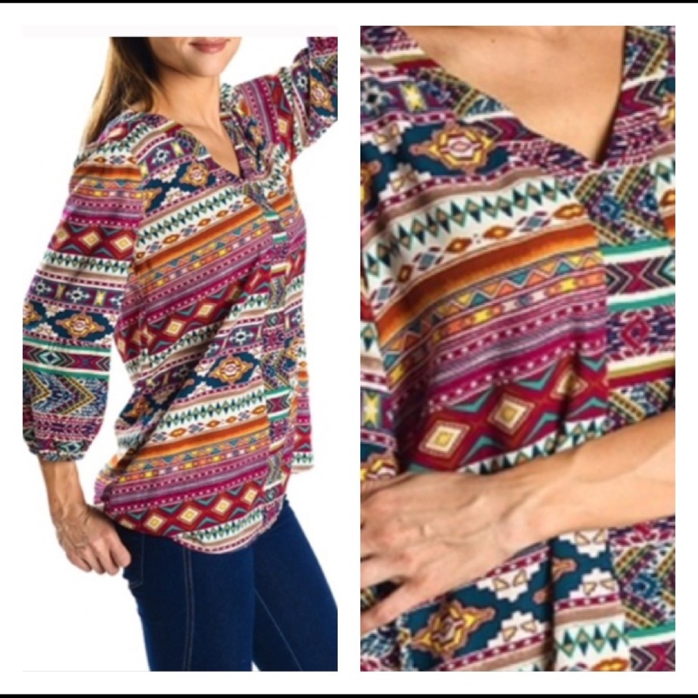 💕🌺🌸 Boho Aztec top