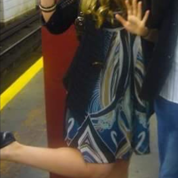 Express Strapless Silk Flowy Dress - Picture 5 of 5