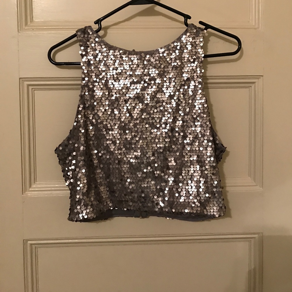 Brand new express sequins crop top