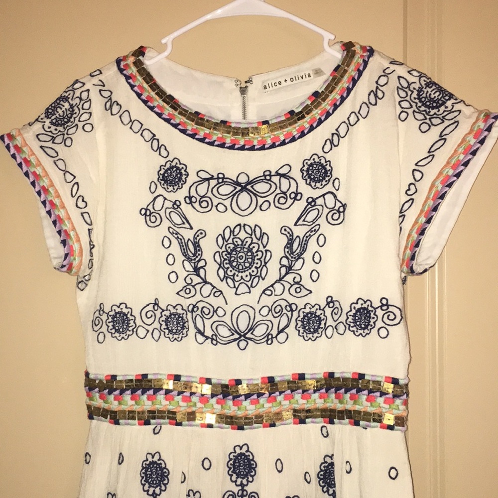Alice and Olivia Embroidered Dress 4 - Picture 2 of 4