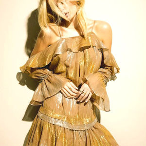 Free People You and Me dress Beyonce Lemonade gold