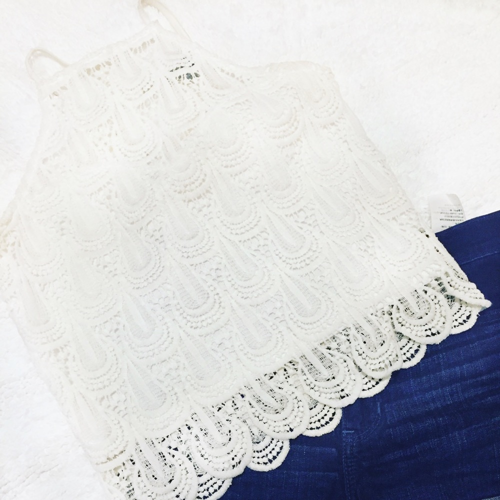 PRICE REDUCE! White crochet top