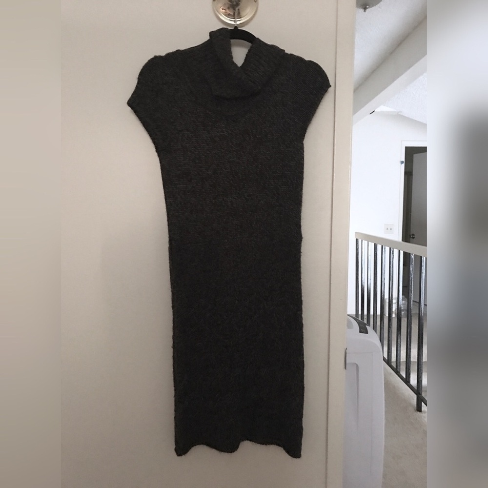 Grey casual sweater dress