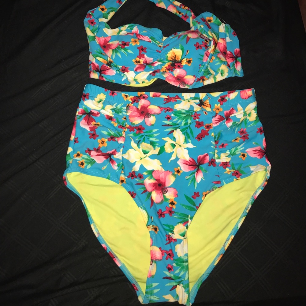 Plus size two piece bathing suit