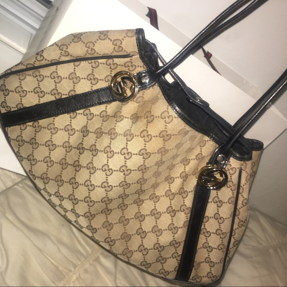 Gucci GG canvas leather