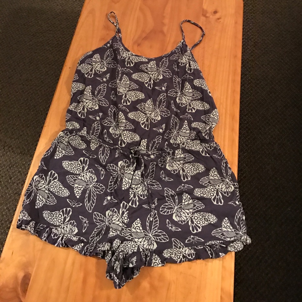 Aries ruffled bottom butterfly romper