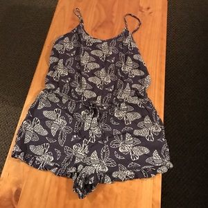 Aries ruffled bottom butterfly romper