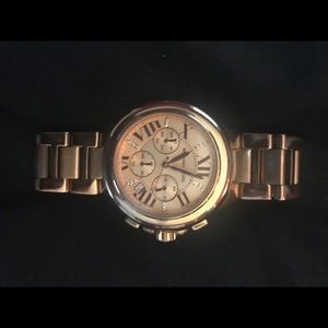 rose gold Michael kors watch