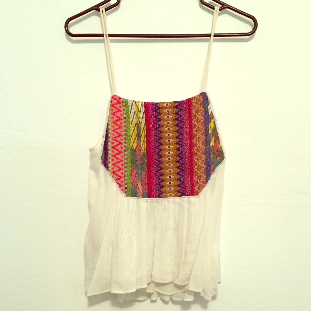 Embroidered Free People Tank