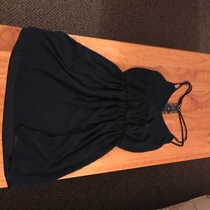 Navy silky dress