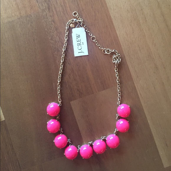 J. Crew Jewelry - J Crew Neon Pink Bubble Stone Necklace