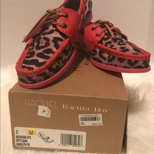 $20 Rachel Roy leopard boat shoes