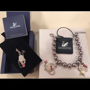 NIB Swarovski Hello Kitty Bracelet & Goofy Charm