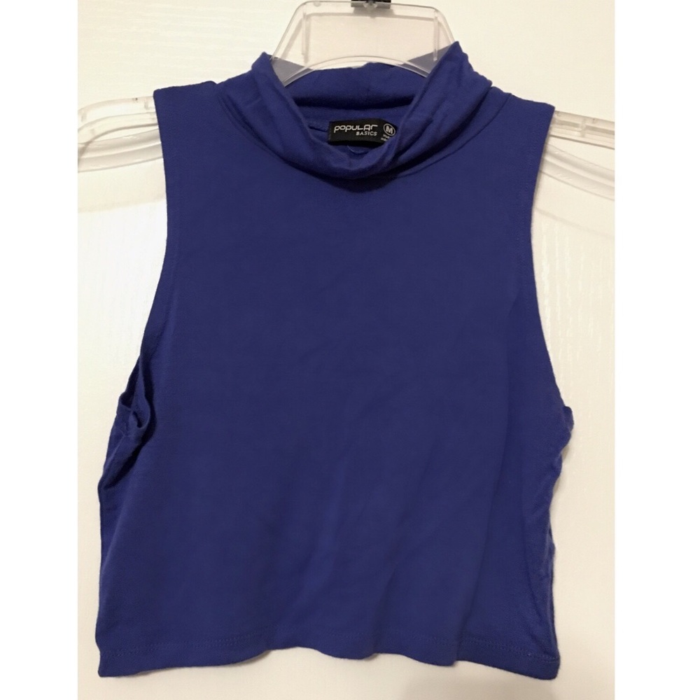 +Blue tank crop top+