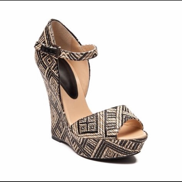 Madden Girl Shoes - Madden Girl Attitude Weave Tribal print wedges