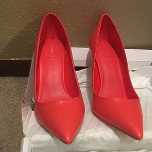 Red Aldo pumps
