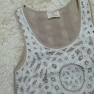 UO pins & needles lace overlay sleeveless top