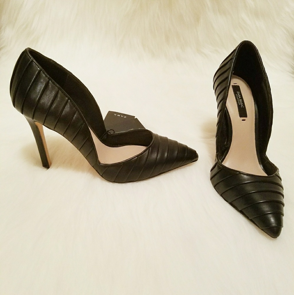 👠 NWT Zara Pleated Court Shoes - Picture 3 of 8