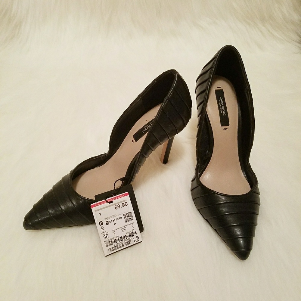 👠 NWT Zara Pleated Court Shoes - Picture 5 of 8