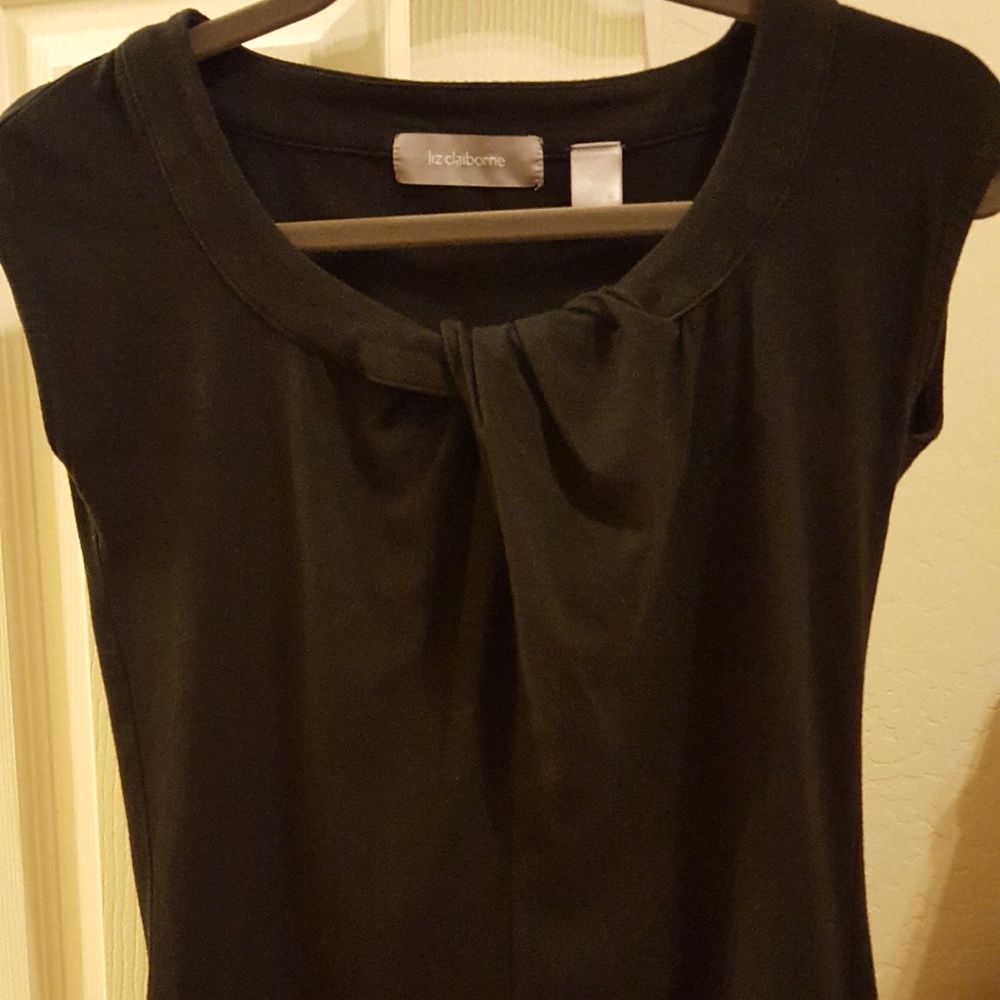 Liz Claiborne black cotten blend top