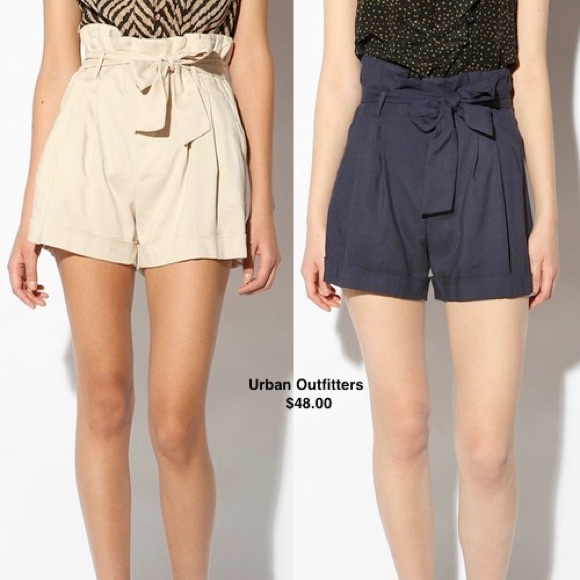 grey paperbag shorts